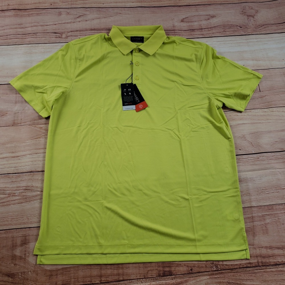 NEW Chase 54 Polo Shirt Adult Extra Large Green Outdoor Golf Golfer Golfing Mens